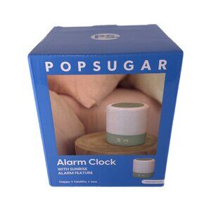 PopSugar Alarm Clock with Sunrise/Sunset Light Functions and Nature Sounds NISB